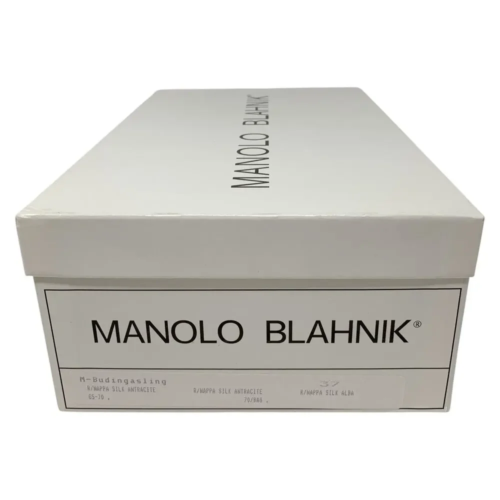 Manolo Blahnik Budingasling Bronze Metallic Knot Slingbacks 37